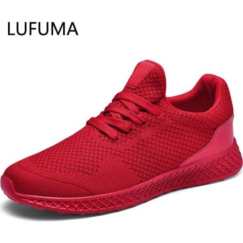 Sneakers Men 2019 Air Mesh Breathable Lace Up Solid Men Trainers Shoes Hot Sale Outdoor Walking Casual Shoes for Men
