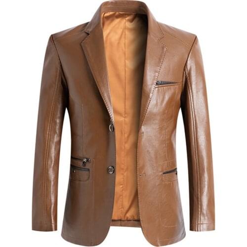 Men Jacket Oversize 7XL,terno masculino New Brand Blazers Men Spring Autumn Slim Fit Men Suit Jackets Fashion Leather Blazer