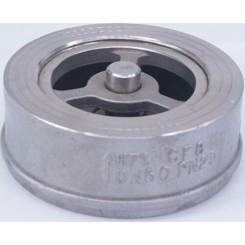 DN50 2" 304 Stainless Steel Wafer Check Valve Non-return One Way Valve Temperature -196 C to 540 C