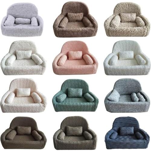 4 Pcs/set Newborn Photography Props Baby Posing Sofa Pillow Set Chair Decoration Infant Photo Shooting Accessories