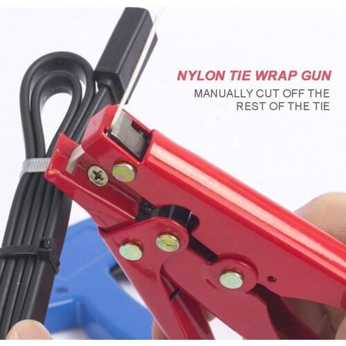 Width 2.4-9.0mm Clamping Cable Tie Gun Clamp Pliers Fastening Cutting Tool Fast Strapping Automatic Tension Nylon Cable Zip Ties