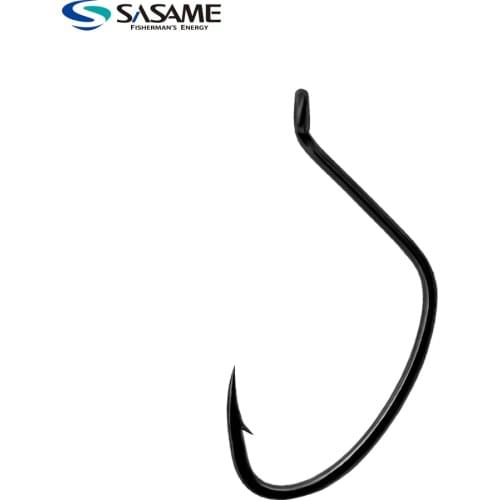 Japan SASAME Lure Hook Fishing Hooks Rock Fish Offset Fishhook For Soft Worm Bass Barbed Carbon Steel Fishing Tackle Finess Hook