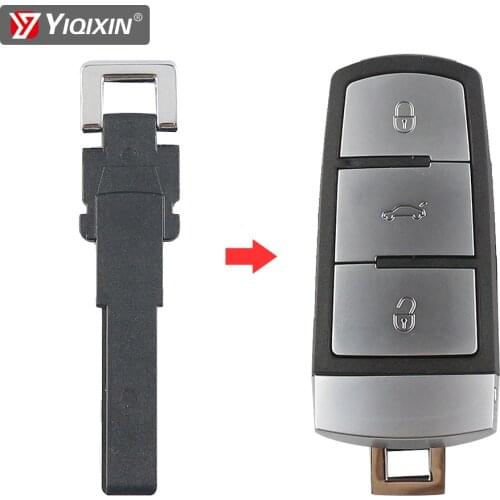 YIQIXIN New Styling Blank Insert Smart Card Remote Small Emergency Key Blade For VW CC For Volkswage Passat B6 B7 Magotan
