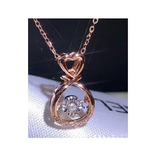 Jewelry 18K gold natural South African Diamond Necklace with certificate