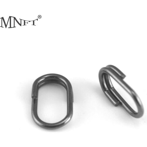 MNFT 200Pcs Stainless Steel Oval Split Rings for Crank Hard Bait Fishing Ring Lead Clips Tools