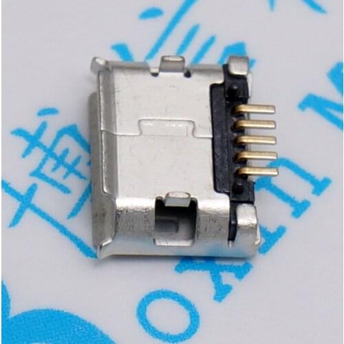 200pcs Mike pins with solder female micro USB 5P MINIUSB DIP pins