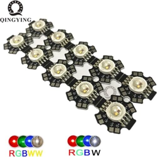 45mil 12W RGBW RGBWW High Power LED Light Emitter Bead RGB + Warm White or RGB + White 4 Chip LED Lamp Chip With 20mm PCB