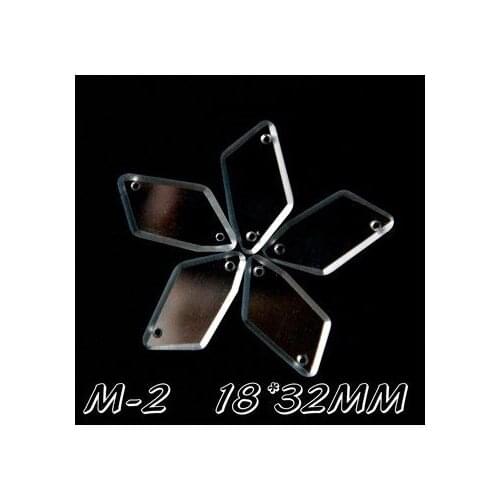 50pcs 18x32CM sew on mirror piece,Fashion DIY cloth garment decoration accessory