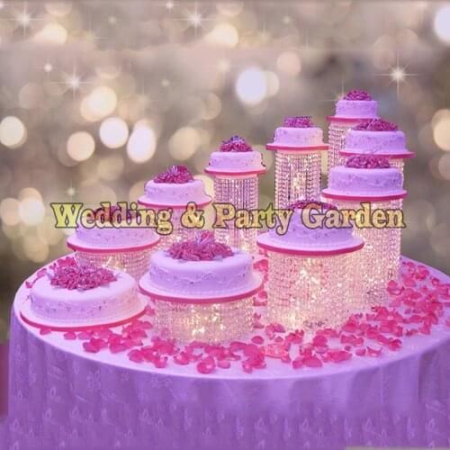 9pcs Acrylic Cupcake Cake Round Cupcake Holder Stand Cake Cupcake Display for Wedding Birthday Party Christmas Decor