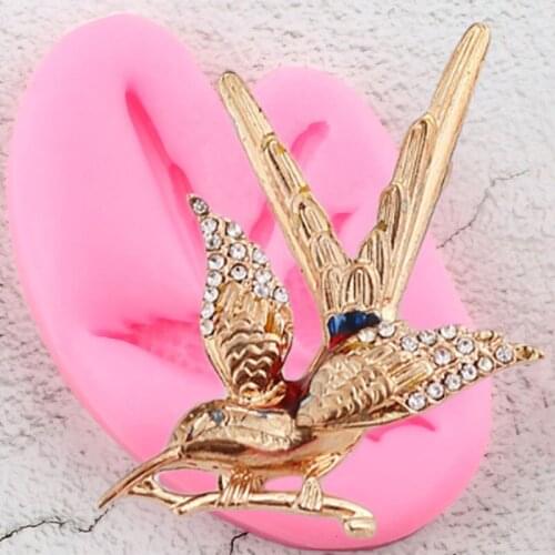 Diamond Birds Silicone Molds Tree Branches Jewelry Resin Clay Mold Fondant Cake Decorating Tools Candy Chocolate Gumpaste Moulds