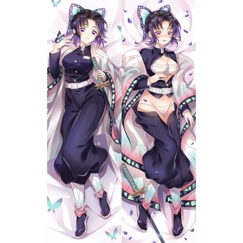 Demon Slayer Kimetsu no Yaiba Kochou Shinobu Cosplay Dakimakura Pillow Case Hugging Body Prop