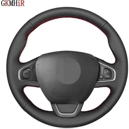 Car Steering Wheel Cover Black Artificial Leather Car Steering Wheel Covers For Renault Clio 4 (IV) Kaptur Captur 2016-2019