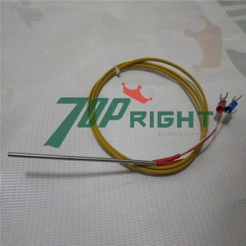 Probe dia.2mm temperature sensor J type thermocouple with 1m silicone cable wire