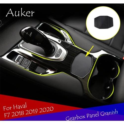 For Haval F7 F7X Stainless Steel Gear Shift Panel Cover Cup Frame Center Console Protect Housing Trim Accessories Decoration