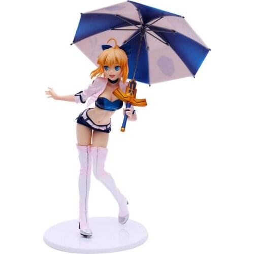 27CM Anime Fate Zero Saber Racing Girl Figurine PVC Action Figure Ornament Model Toy Birthday Gift Movie Collection Free Shippin