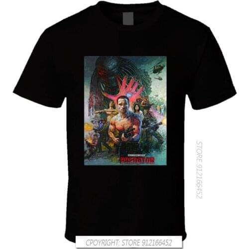 Predator Arnold Schwarzenegger Movie Original Fan T Shirt Shirts Tops S~3Xl Big Size Cotton Tee Free Shipping