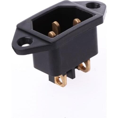 J0PE 10 Pcs/Set AC 250V 10A 3-Pin Terminal IEC320 C14 Inlet Power Plug Socket Black