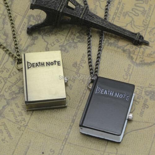 DHL Free Shipping Death Note Pocket Watch Necklace Keychain High Quality Watch 100pcs/lot Christmas Gift Watch