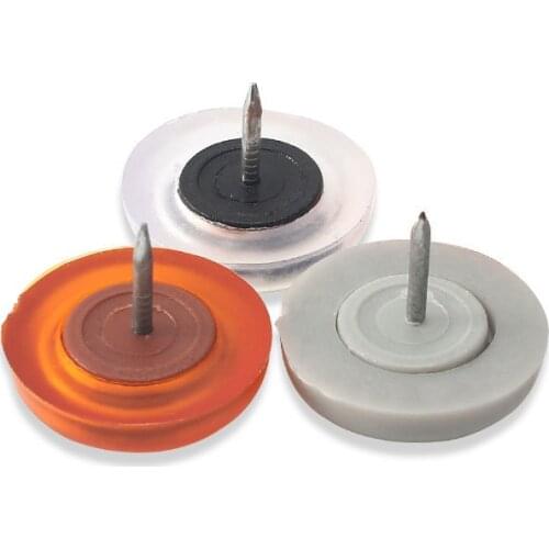 50PCS Round Rubber Furniture Pad,Heavy Duty Nail On Furniture Slider Hardwood Floor Protectors for Furniture Leg Non Slip Glides