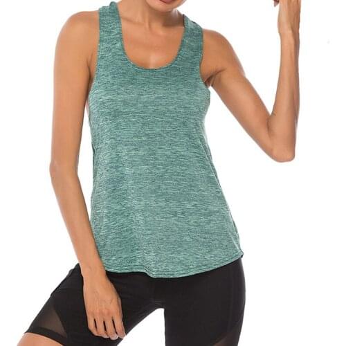 Women Fitness Tank Tops Solid Sleeveless O-neck Casual Backless Vest Summer Womens Sports Strap Top De Mujer