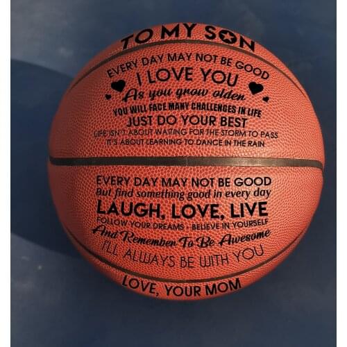 Mom to My Son You Basketball Wholesale or retail Cheap Basketball Ball Official Size7 Basketball With Net Bag+ Needle