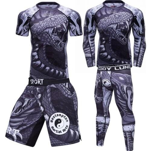 Men Tshirt+Pants MMA Boxing Muay Thai Shorts Rashguard kickboxing Sets Boxeo Fitness Sport suits Jersey Jiu Jitsu Bjj Gi T-shirt