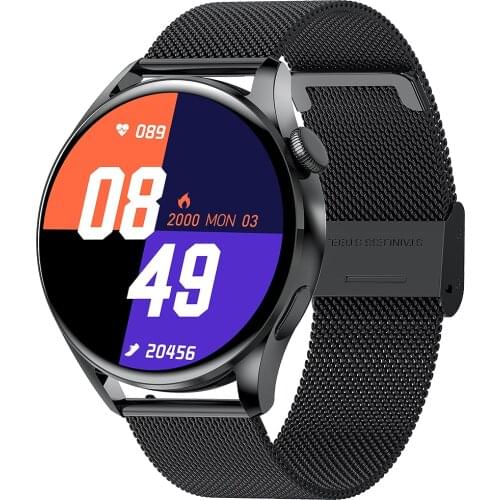 KIWITIME 2021 New Smart Watch Wear 3 Bluetooth Call 1.3 Inch Man Waterproof Sport Fashion Smartwatch Heart Rate Blood Pressure
