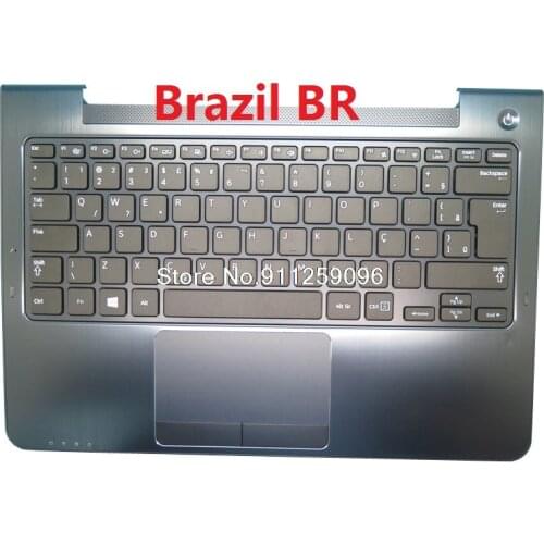 Laptop Palmrest&Keyboard For Samsung NP530U3B 530U3B Korean KR Brazil BR English US Thailand TI Slovenian SL SV Touchpad Gray