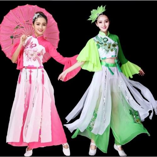 Yangko Dance Costumes Summer Traditional Chinese Clothing Women Ancient Chinese Style Dancewear Folk Dance Costume Fan Dance
