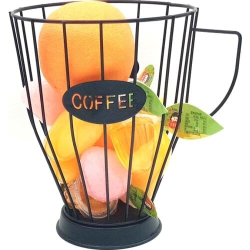 Universal 1pc Coffee Capsule Storage Basket Coffee Cup Basket Vintage Coffee Pod Organizer Holder Black For Home Cafe Hotel HOT