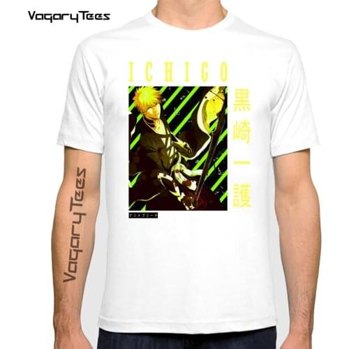 Vagarytees BLEACH Ichigo funny anime t shirt men new white casual tshirt homme JAPAN manga unisex streetwear t-shirt