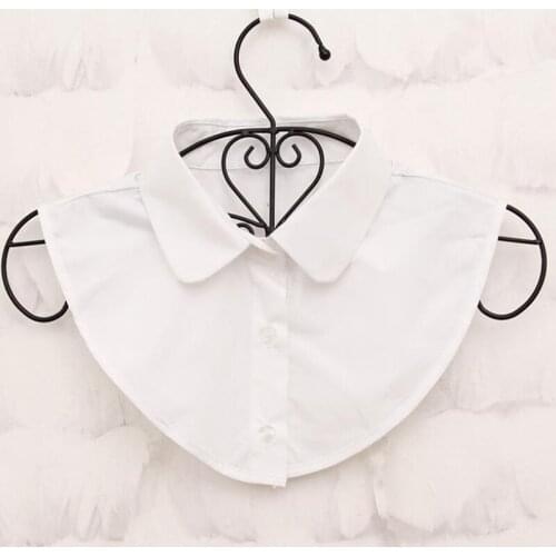 Women Cotton / Chiffon Fake Collar Detachable Solid Lapel Necklace Shirt Fake False Collar Lapel Blouse Top Women Clothes Decor