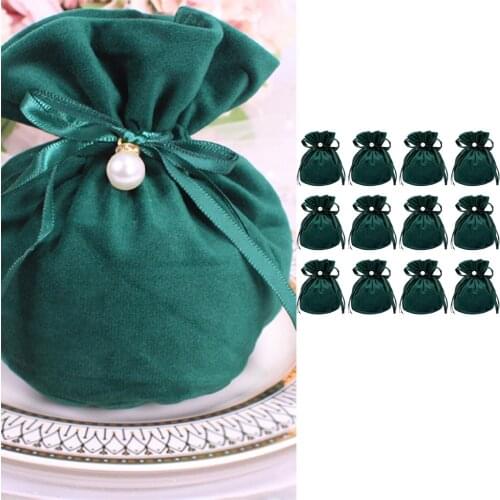 10pcs High Quality Storage Velvet Bags Beads/Tea/Candy/Jewelry Drawstring Bag For Wedding Christmas Gift Pouches