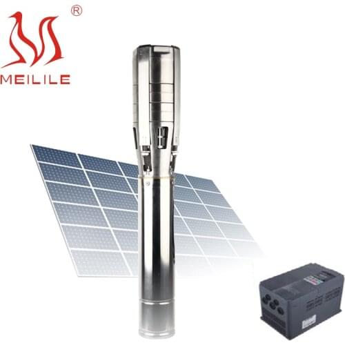 10hp sumbmersible solar water pump with big flow 7.5kw solar pumps set for farm irrigation