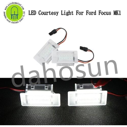 2Pcs Dahosun White LED Courtesy Door Light Compatible with Ford Focus MK1/MK1 Facelift Escort Fiesta Granada Scorpio