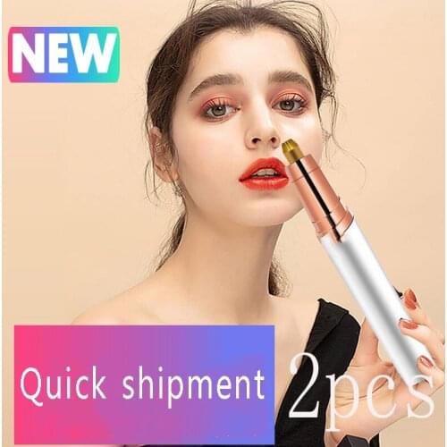 2pcs Electric Eyebrow Trimmer Makeup Painless Eye Brow Epilator Mini Shaver Razors Portable Facial Hair Remover Women depilator