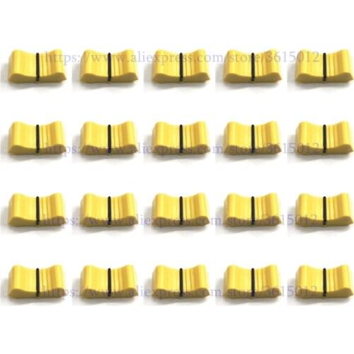 20PCS Fader knob yellow color Mixer Slider Fader Knobs FOR ALLEN & HEATH XONE 1D 2D 3D 4D 32 62 464 S2 replacement