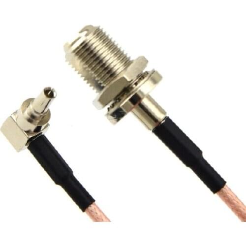 20 Pieces SMA Jack to CRC9 Plug Adapter Cable SMA Female to CRC9 Female Right angle RG316 Pigtail Cable 15.0 cm