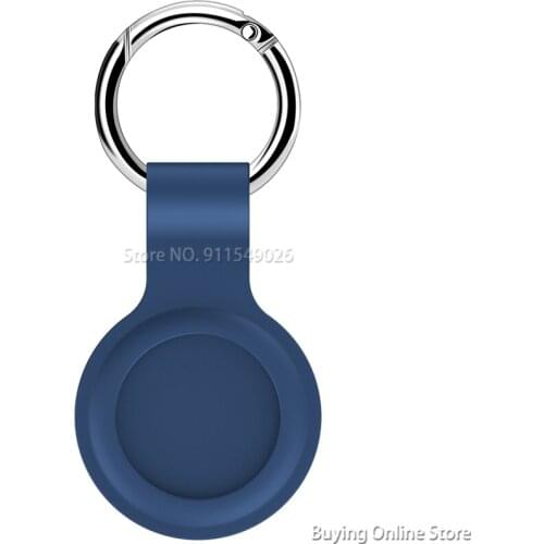 2021 Protective Cover For Apple AirTags Case Silicon Soft Protector Bumper Shell for Airtag Tracker Buckle Keychain Accessories