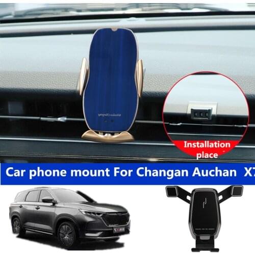 Wireless charging CAR PHONE HOLDER Car GPS mount Special Buckle For Changan Auchan X7 Car Interior Phone Bracket Accessories