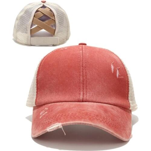 2020 Ponytail Baseball Cap NEW Womens Summer Mesh Fashion Outdoor Sunscreen Snapback Caps Trucker Caps Baseball Hats For Women