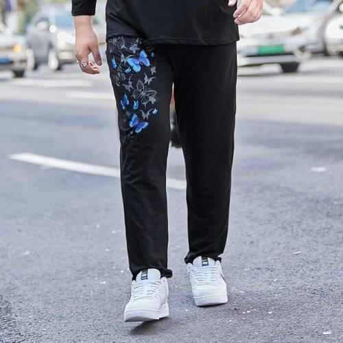 2020 new spring autumn trousers section loose sports casual pants printing large size loose breathable mens trousers 8XL 7XL