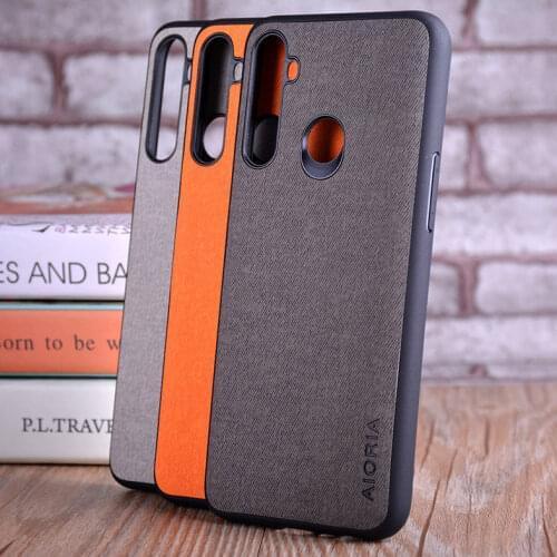 Case for OPPO Realme 5 5 pro coque Luxury textile Leather skin soft TPU hard PC phone cover for OPPO Realme 5 5 pro case funda