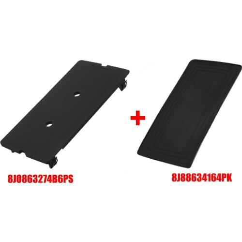 8J0863274B6PS 8J88634164PK Black Car Armrest Center Console Cover Plate + Rubber Mat Plate Insert For Audi TT TTS TTRS 2007-2014