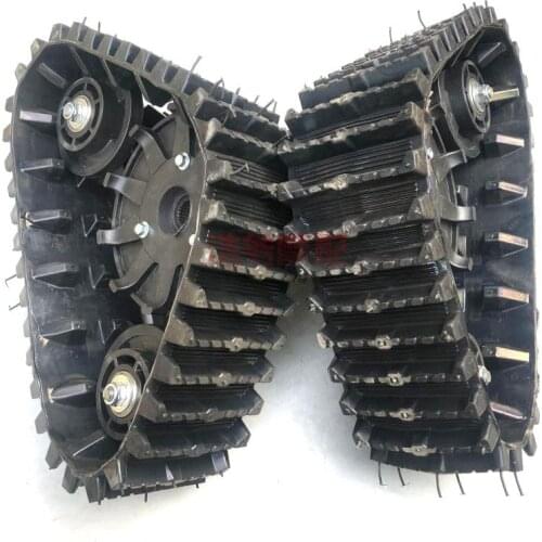 Self-Made Four-Wheel Electric Kart ATV Parts Modified Snow Skibob Rear Axle Triangle Track Anti-Skid Wheel