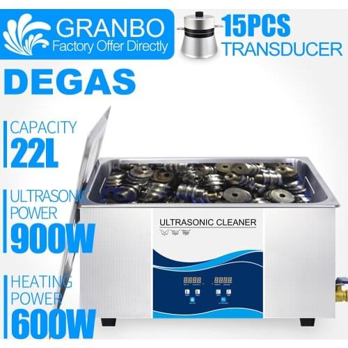 Granbo Digital Ultrasonic Cleaner 22L 900W With DEGAS Heating Ultrasonic Cleaner Industrial For Auto Engine Parts Remove oil