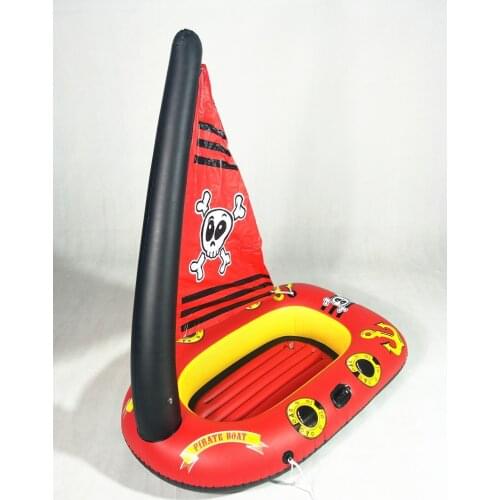Children pirate ship thickened PVC water toys inflatable swimming ring baby seat ring float drainage float row