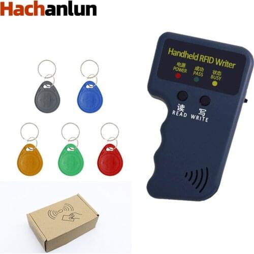 125KHz RFID Duplicator Copier Writer Programmer Reader Writer ID Card Cloner & Key Handheld T5577 Keyfobs Tags Card Reader