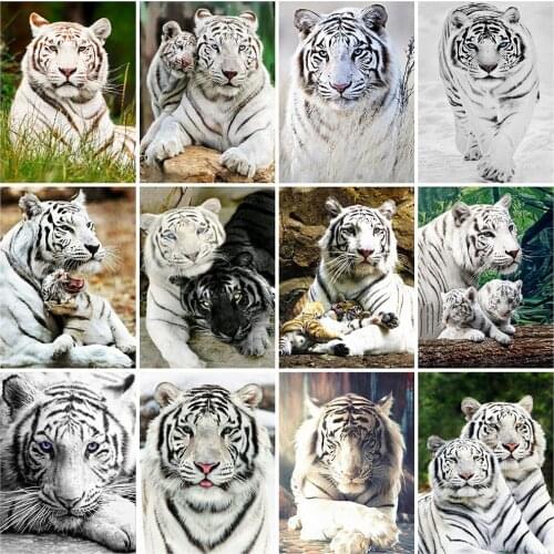 Evershine Diamond Embroidery Tiger 5D DIY Diamond Painting Full Square Animal Cross Stitch Mosaic Rhinestone Pictures Home Decor