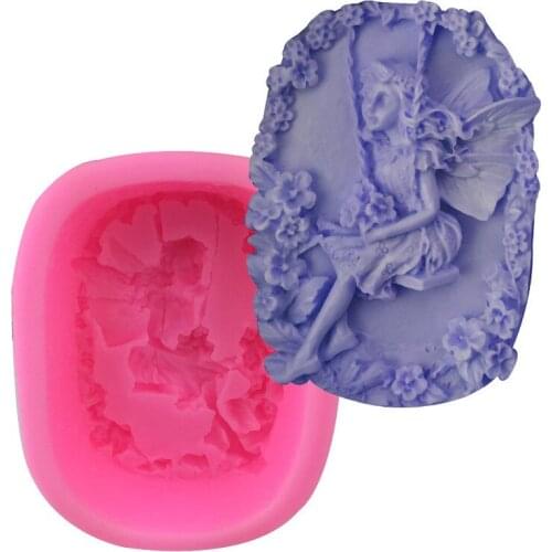 Fairy Angel Swing Oval Silicone Soap DIY Mold Craft Art Clay Molds Handmade Soap Mould Candle Soap Making Mold Wholesale